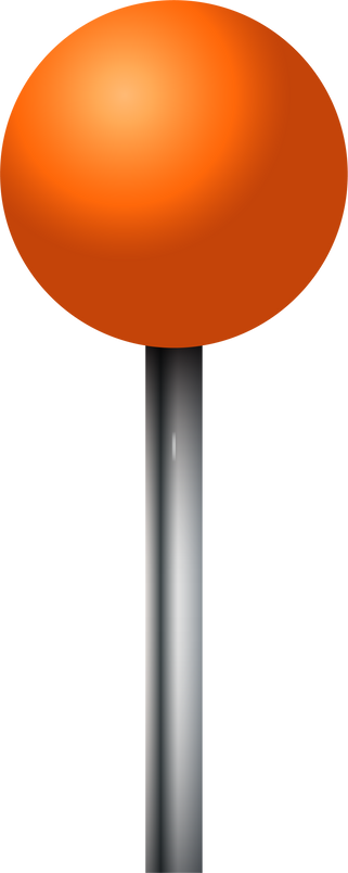 Orange Pin Location Icon Illustration
