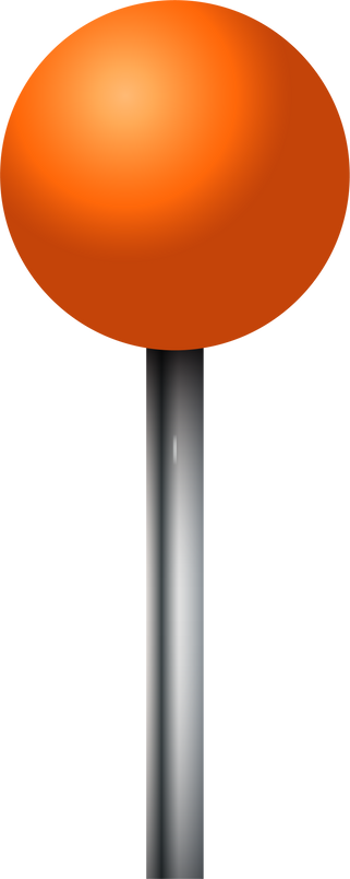 Orange Pin Location Icon Illustration